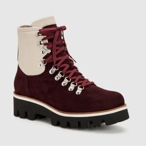NWOB Aquatalia Morena Hiking Boots in Oxblood Sz 9 Water Resistant